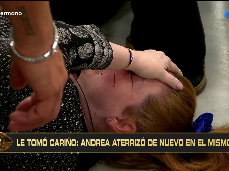 Andrea del Boca se volvió a caer y en el mismo lugar de la casa de Gran Hermano