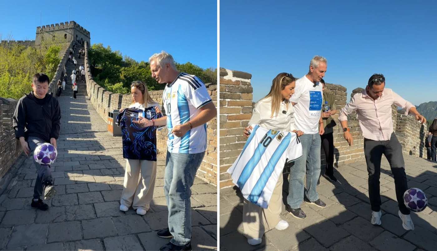 Marley y Sofi Martínez organizaron una divertida competencia en la Muralla China | Mejores Momentos