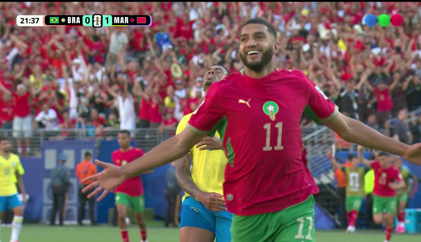 Golazo de Ismael Saibari para el 1-0 de Marruecos a Brasil | Mejores Momentos