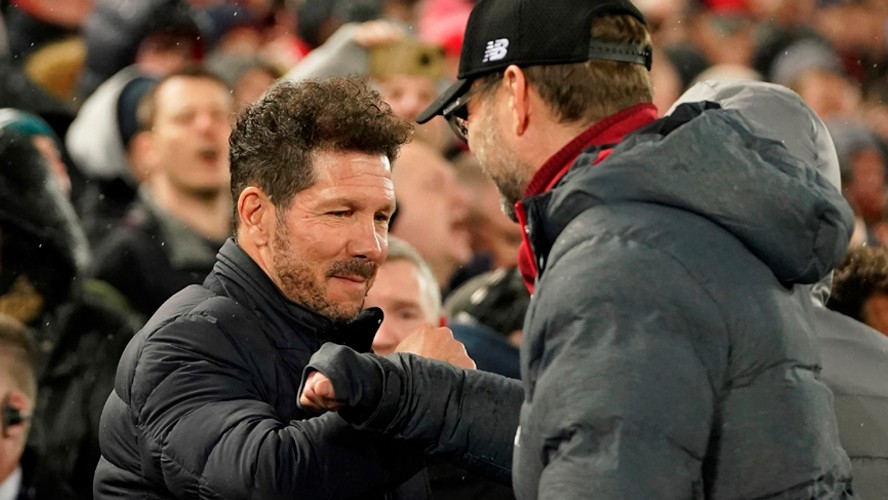 A prueba del coronavirus: el divertido saludo entre Simeone y Klopp | Deportes