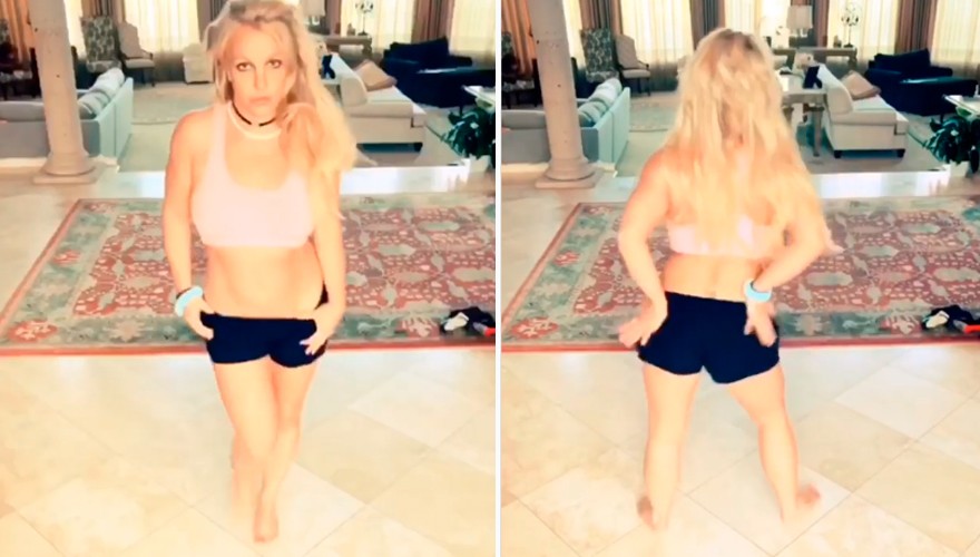 El baile sexy de Britney Spears en cuarentena | Virales