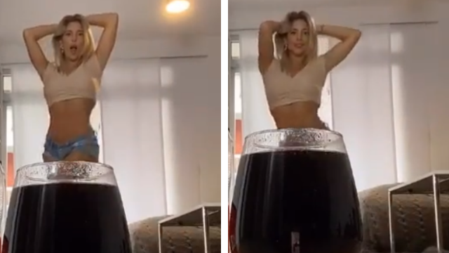 Sol Pérez se mete dentro de una copa de gaseosa y se hace viral | Virales