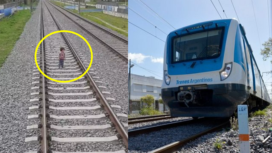 El increíble video del hombre que logró frenar un tren y así salvó la vida de un nene que estaba parado en las vías | Virales