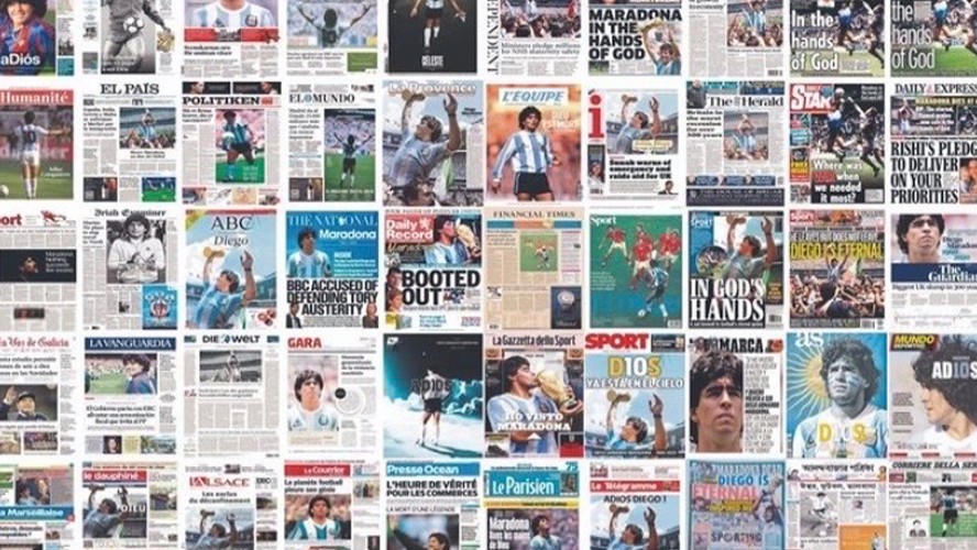 Las portadas de todos los diarios del mundo habla de Diego Maradona | Sociedad