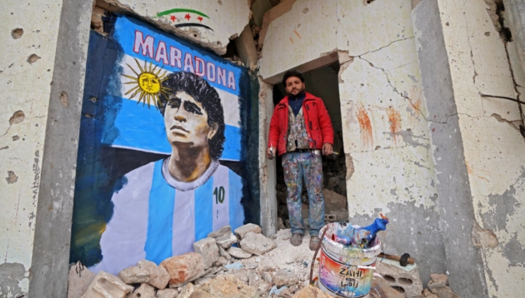 La historia detrás del homenaje a Diego en Siria | Sociedad