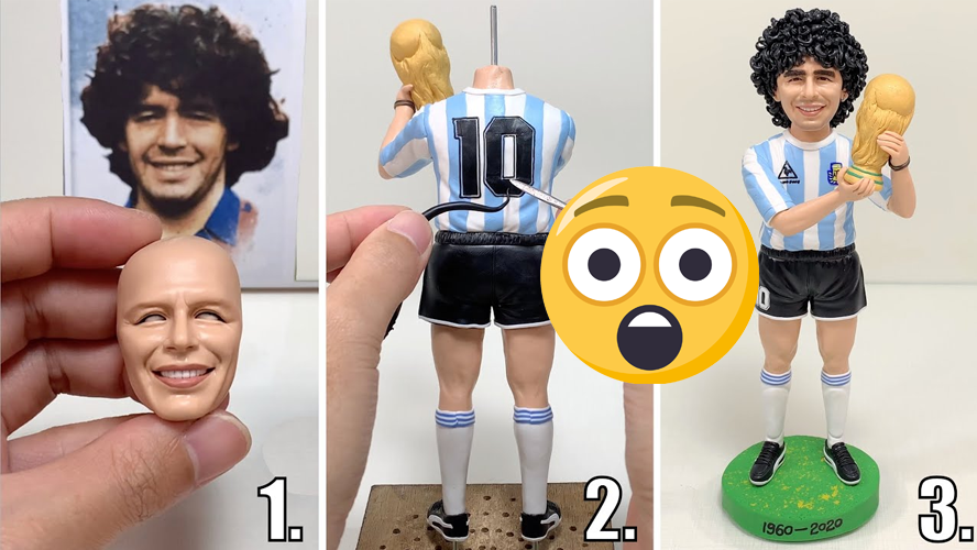 Una figura de arcilla de Diego Maradona se volvió viral | Virales