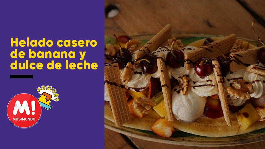 Helado casero de banana y dulce de leche | Indispensables