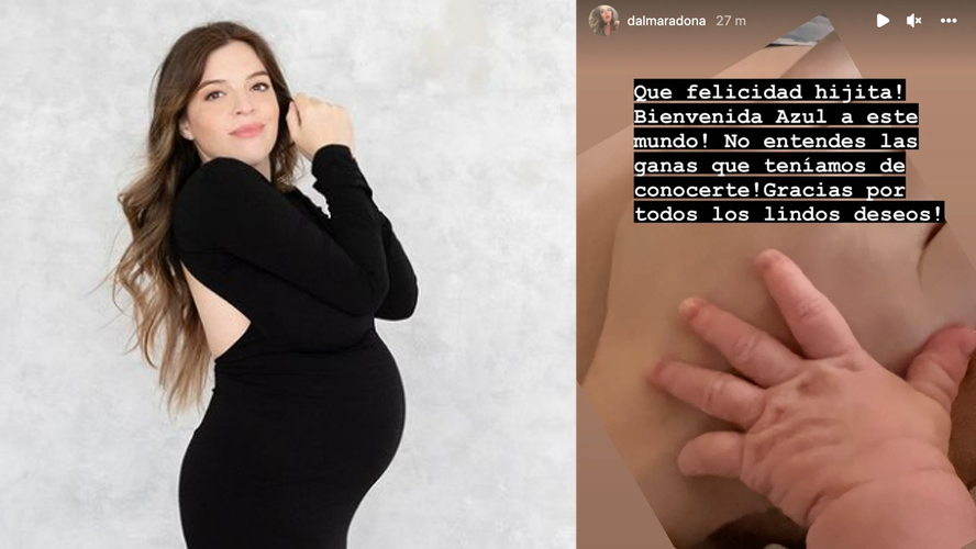 Nació Azul, la hija de Dalma Maradona | Espectáculos
