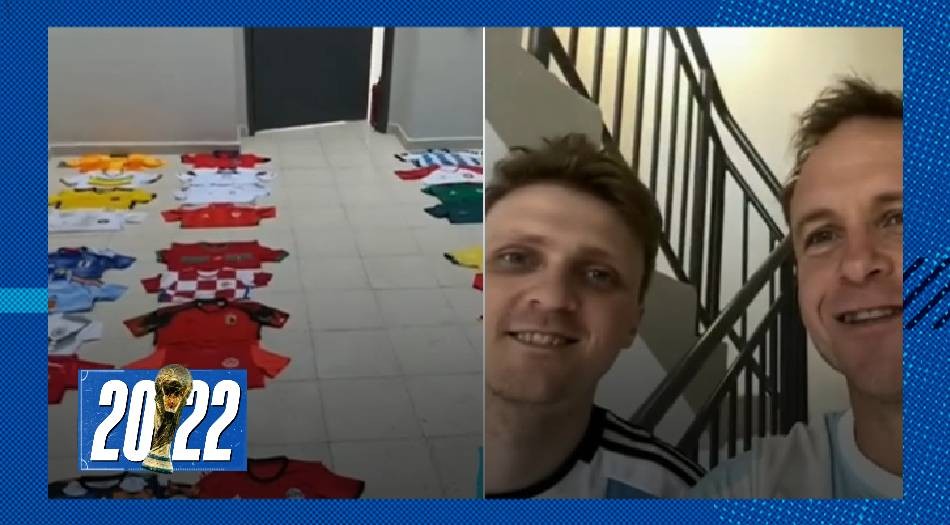 Llevaron camisetas argentinas y las cambiaron por las de todas las selecciones del Mundial | Novedades
