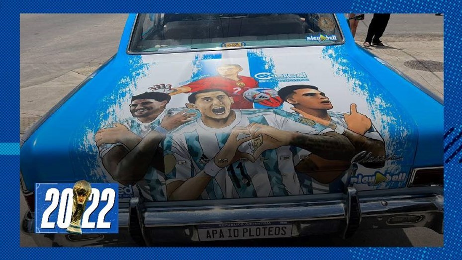 Vehículos antiguos son intervenidos en homenaje a la selección argentina de fútbol | Novedades