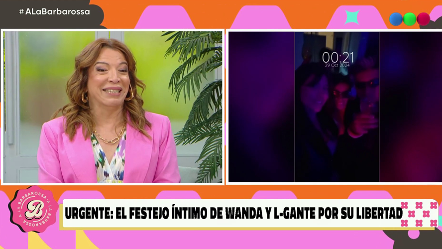 Así fue el festejo íntimo entre Wanda y L-Gante por su libertad | Mejores Momentos