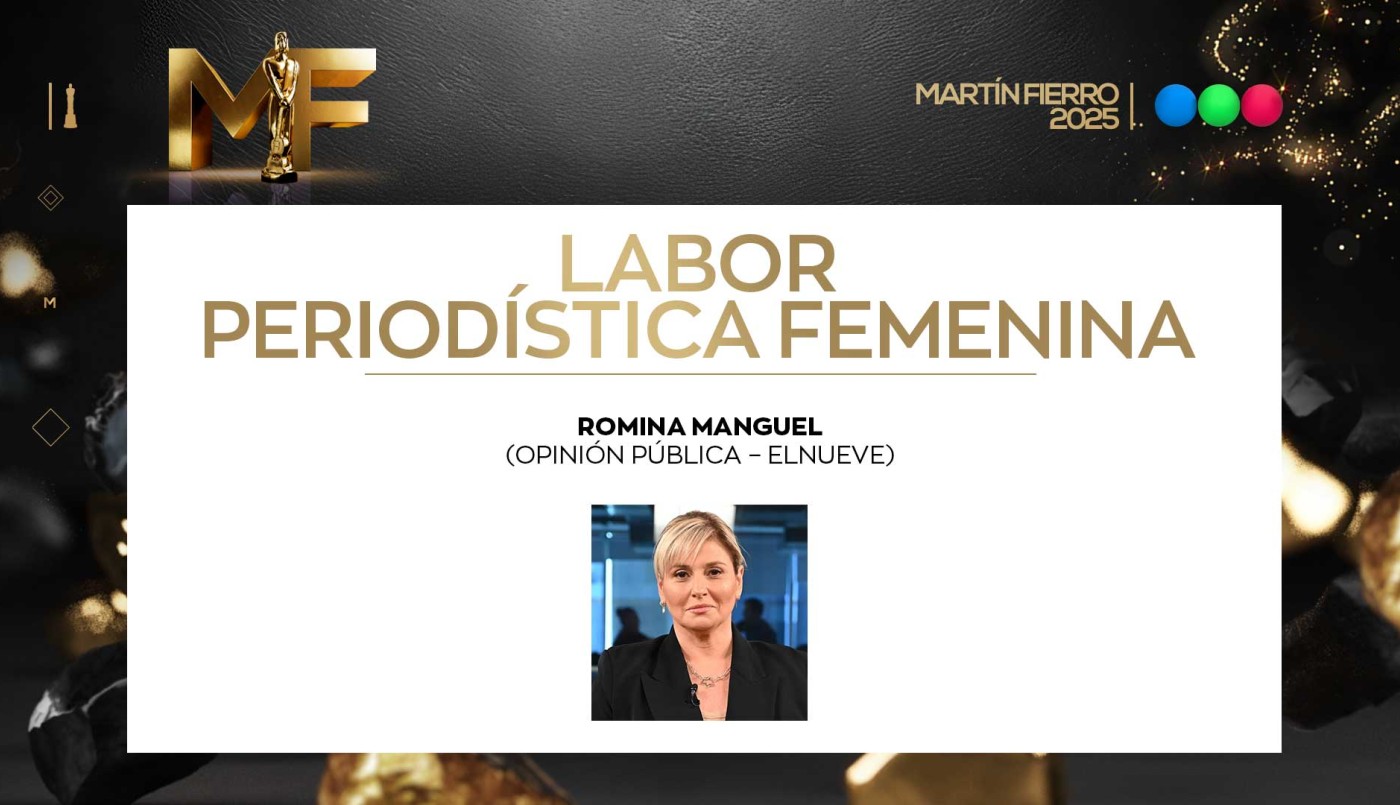 Mejor labor periodística femenina: Romina Manguel | Ganadores