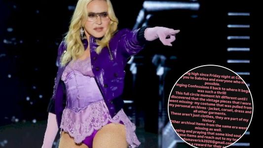 Madonna denunció que le robaron en Coachella: "No es solo ropa, es parte de mi historia"