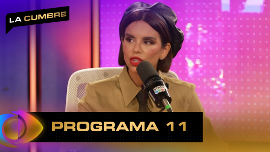 Daniela de Lucía en "La Cumbre" con Santiago del Moro