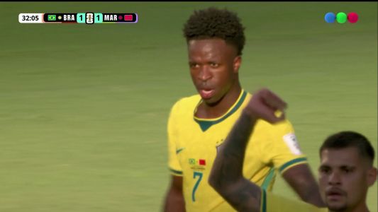 Apareció Vinícius Júnior con un golazo para que Brasil se lo empate a Marruecos