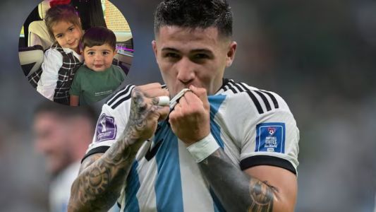 La recarga de energía de Enzo Fernández antes del debut en el Mundial: el reencuentro con Olivia y Benja