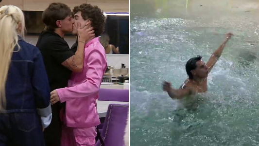 Así festejó Zunino ganarle el versus a Brian: beso, pileta y euforia