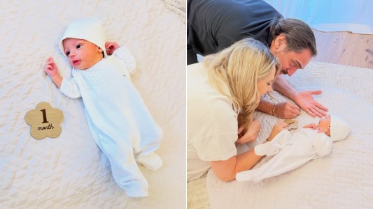 En fotos: Rocío Marengo y Eduardo Fort celebraron el primer mes de su hijo Isidro