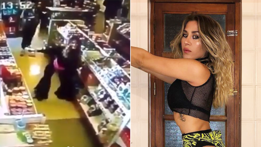 El perreo de Jimena Barón en una estación de servicio