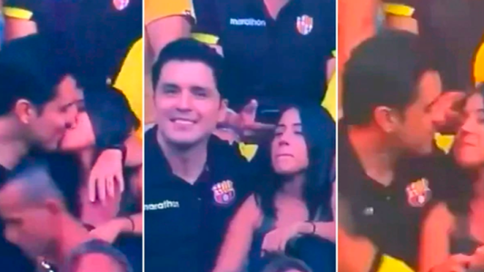 La "kiss cam" lo mostró besando a su amante