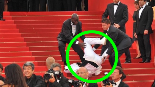 La épica caída en la alfombra roja de los Oscars