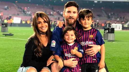 El divertido video de Messi jugando con sus hijos