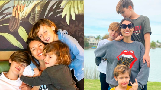 Pampita hizo el desafío de la "paciencia" con sus hijos