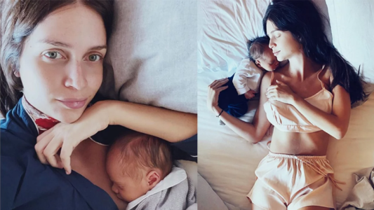 Maternidad real: Zaira Nara subió una foto donde luce cansada y amamantando