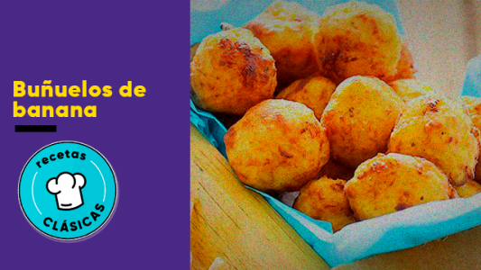 Buñuelos de banana con salsa de dulce de leche