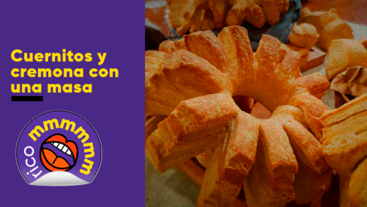 Con una misma masa podés hacer cuernitos y cremonas
