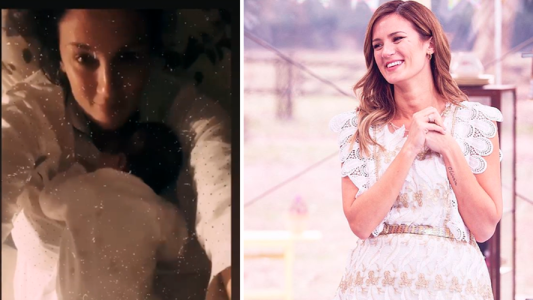 Paula Chaves compartió imágenes del colecho con Filipa