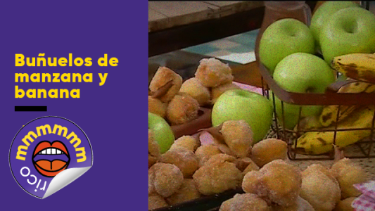 Buñuelos de manzana y banana para el mate