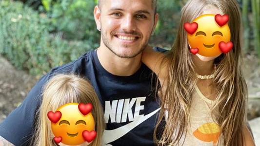 Después de varios días: ¡Mauro Icardi se reunió con sus hijas!