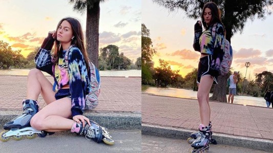 La tremenda caída de Jujuy Jiménez mientras andaba en rollers