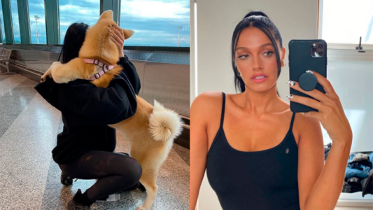 Oriana Sabatini mostró cómo fue la despedida con su perro en Italia