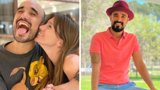 Abel Pintos y una tierna foto con su hijo: “Es por acá”