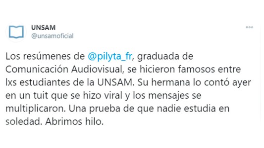 La estudiante que se volvió viral y es una celebridad por sus resúmenes