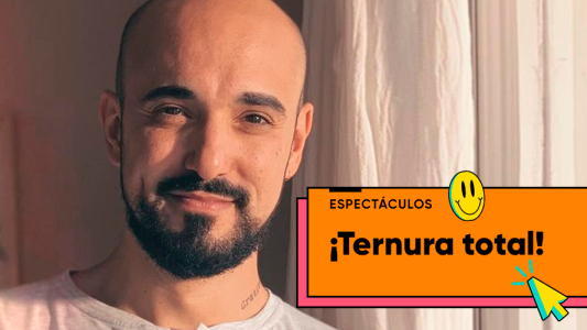La tierna foto de Abel Pintos con su bebé