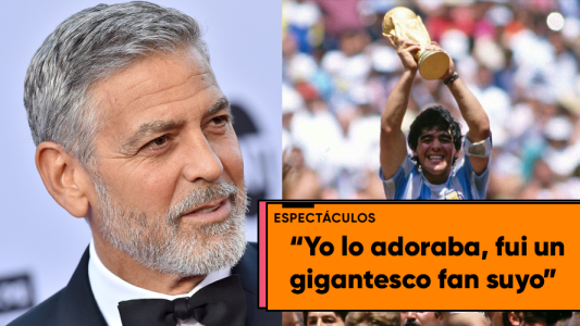 George Clooney lamentó la muerte de Maradona
