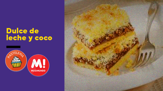 Cuadraditos de coco y dulce de leche