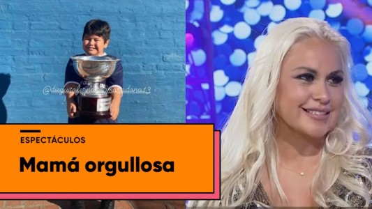 Verónica Ojeda se emocionó al ver a Dieguito Fernando jugar al fútbol