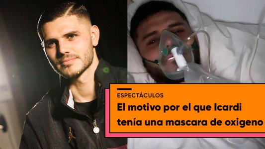 Mauro Icardi preocupó a sus seguidores cuando se mostró con una máscara de oxigeno