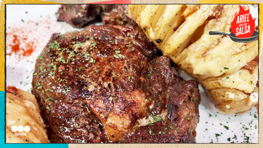 Receta de Ojo de bife con manteca de chimichurri