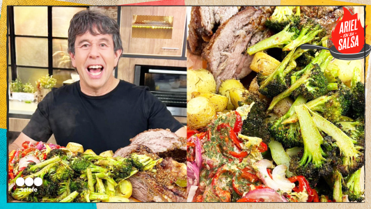 Receta de Vacio al horno con vegetales al hierro