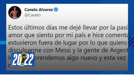 Canelo se arrepintió de las amenazas a Messi: "Quiero disculparme"