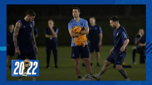 La Selección practica a puertas cerradas y Scaloni analiza variantes