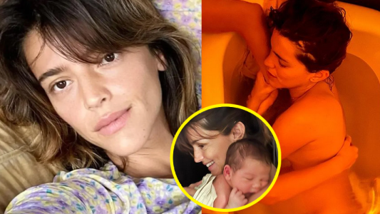 Calu Rivero compartió las fotos íntimas del parto natural de su primer hijo