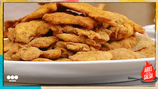 Receta de Milanesas de pollo con espinacas a la crema