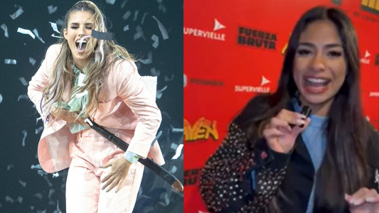 Julieta Poggio volvio a Fuerza Bruta y Daniela Pestanela la sorprendio en el show