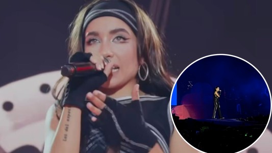 "Todos tenemos una amiga que es mamá soltera": Crudo discurso de María Becerra antes de cantar "Corazón Vacío"